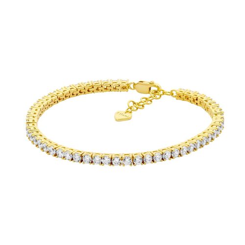 Ellani SS WH CZ 3mm Tennis Bracelet YG