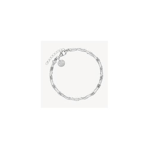 Najo Equilibrium Double-Strand Silver Bracelet (18.5cm + 3cm ext)