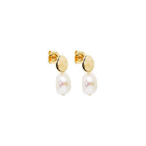 Najo Renaissance Yellow Gold Pearl Earrings