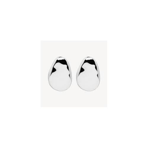 Najo Pebblestone Silver Stud Earrings