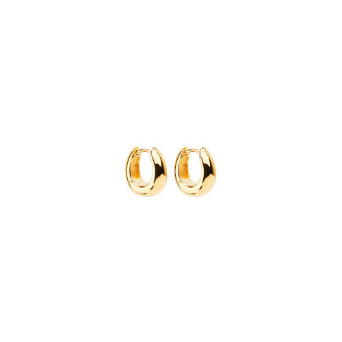 Najo Arco Yellow Gold Huggie Earrings