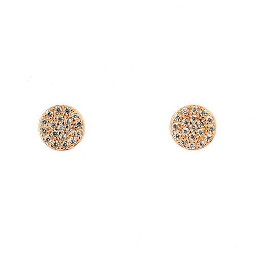 ROSE GOLD CZ CIRCLE STUDS