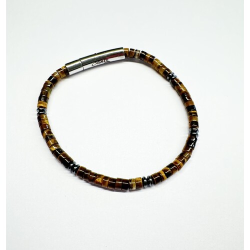 SANTO BROWN TIGERS EYE BEADED BRACELET