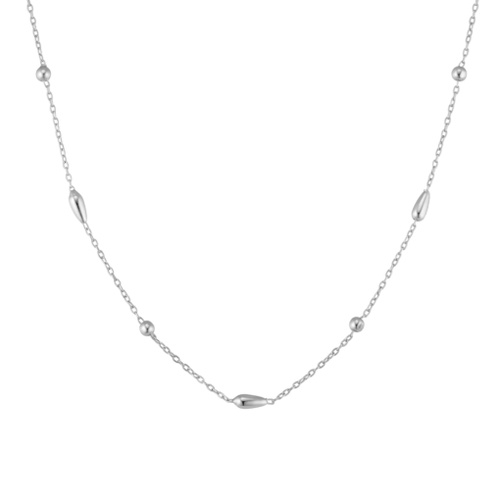 Indulge Sterling silver teardrop fine chain necklace