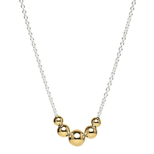 Oliva Necklace Silver & Yellow Gold