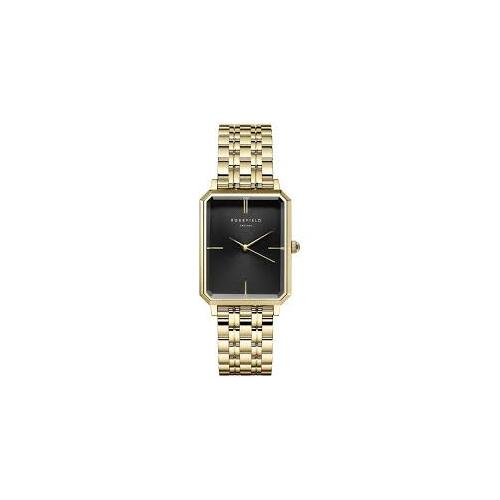 Rosefield Octagon Black Gold Watch