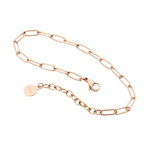 Ellani Stainless Steel Paperclip Chain Bracelet RG