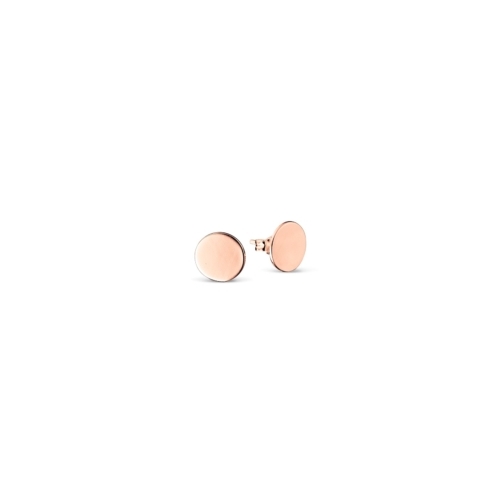 Rose Gold Plated Sterling silver gold plated circle stud 10mm