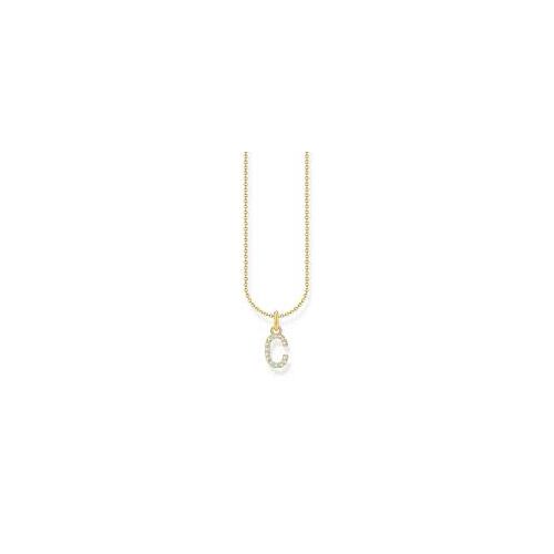 Thomas Sabo Necklace with letter pendant C and white zirconia - gold